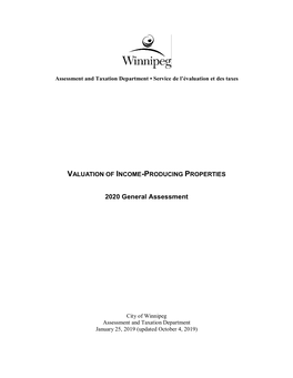 Valuation of Income-Producing Properties