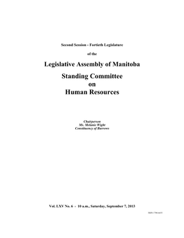 Standing Committee on Human Resources