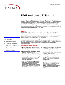 RDM Workgroup Edition 11