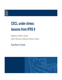 CECL Under Stress: Lessons from IFRS 9