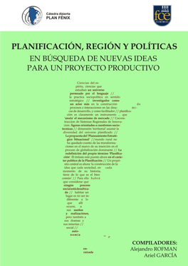 Planificacion, Región Y Políticas: En Busqueda De Ideas Para Un Nuevo