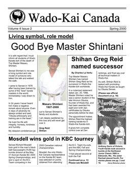 Shihan Greg Reid Named Successor