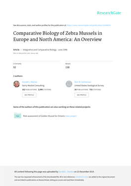 Comparative Biology of Zebra Mussels in Europe and North America: an Overview