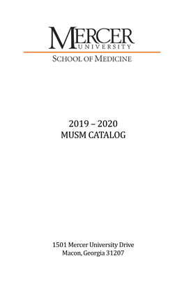 2019 – 2020 Musm Catalog