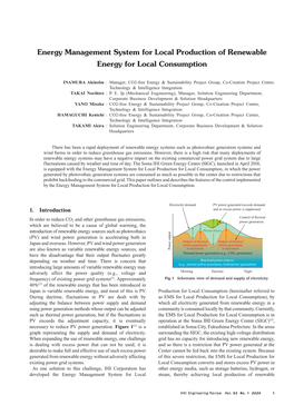 Energy Management System for Local Production of Renewable Energy for Local Consumption