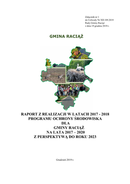 2018 Programu Ochrony Środowiska Dla Gminy Raciąż Na Lata 2017 – 2020 Z Perspektywą Do Roku 2023