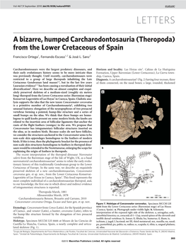 (Theropoda) from the Lower Cretaceous of Spain