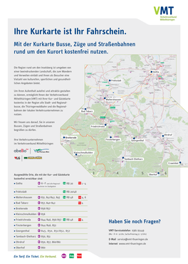 Ihre Kurkarte Ist Ihr Fahrschein. Mit Der Kurkarte Busse, Züge Und Straßenbahnen Rund Um Den Kurort Kostenfrei Nutzen