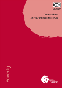 The Social Fund: a Review of Selected Literature