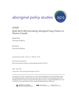Aboriginal Policy Studies Aps