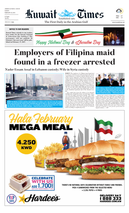 Employers of Filipina Maid Found in a Freezer Arrested