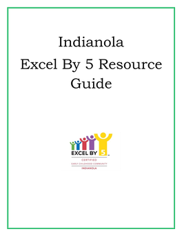 Indianola Excel by 5 Resource Guide