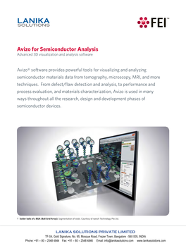Avizo Fire 3D Visualization and Analysis Software for Semiconductor