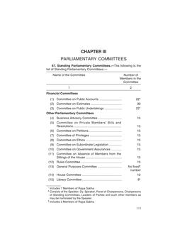 Chapter Iii Parliamentary Committees