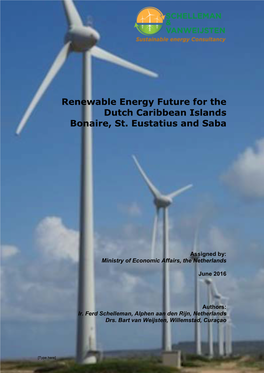 Renewable Energy Future for the Dutch Caribbean Islands Bonaire, St