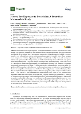 Honey Bee Exposure to Pesticides: a Four-Year Nationwide Study