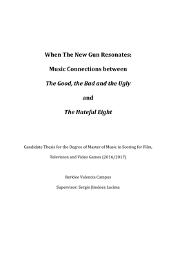 When the New Gun Resonates: Music Connections Between The