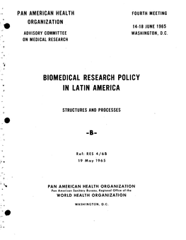 Biomedical Research Policy in Latin America