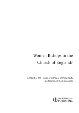 Women Bishops in the Church of England?
