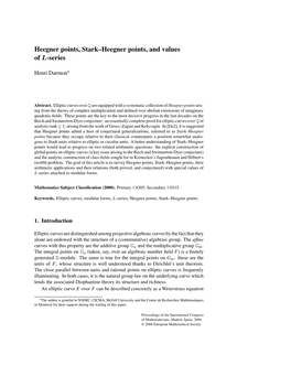 Heegner Points, Stark–Heegner Points, and Values of L-Series