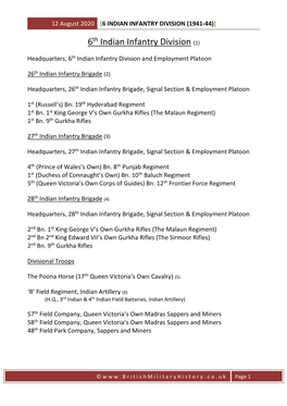 6 Indian Infantry Division (1941-44)]