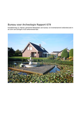 Bureau Voor Archeologie Rapport