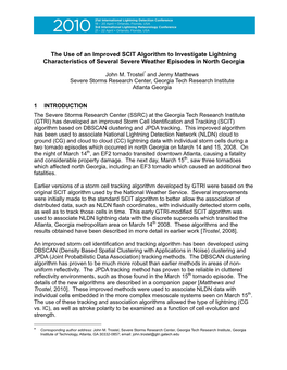 The Use of an Improved SCIT Algorithm to Investigate Lightning Characteristics of Several Severe Weather Episodes in North Georgia