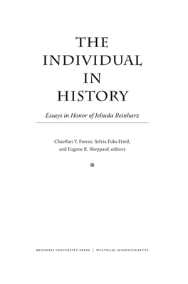 The Individual in History