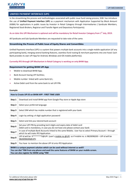 UPI Mechanism for IPO Process
