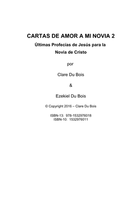 CARTAS DE AMOR a MI NOVIA 2 Últimas Profecías De Jesús Para La Novia De Cristo