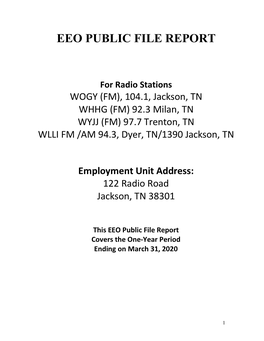 Eeo Public File Report