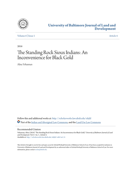 The Standing Rock Sioux Indians: an Inconvenience for the Black Gold