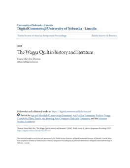 The Wagga Quilt in History and Literature
