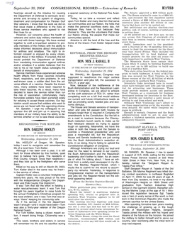 CONGRESSIONAL RECORD— Extensions of Remarks E1753 HON