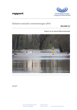 Globale Evaluatie Overstromingen 2010 BIJLAGE 2.2