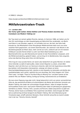 Mitfahrzentralen-Trash