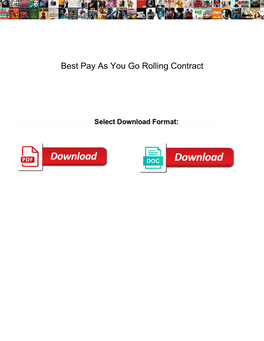 Best Pay As You Go Rolling Contract