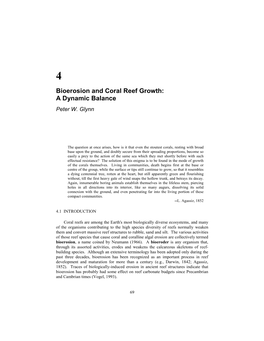 Bioerosion and Coral Reef Growth: a Dynamic Balance