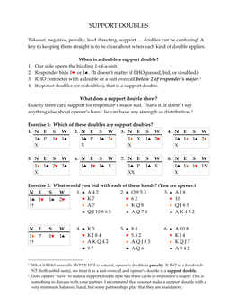 Support Doubles