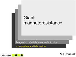 Giant Magnetoresistance