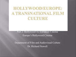 International Art Cinema and Auterism