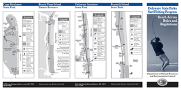 Delaware State Parks Surf Fishing Program Beach Access Rules and Regulations