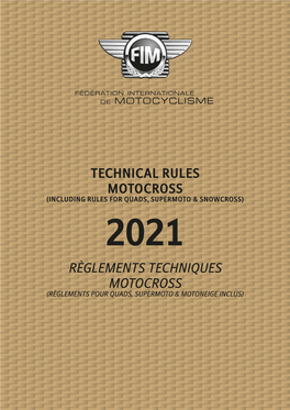 Technical Rules Motocross Règlements Techniques