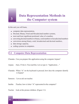 Data Representation Methods in the Computer System