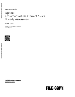 Djibouti Poverty Assessment