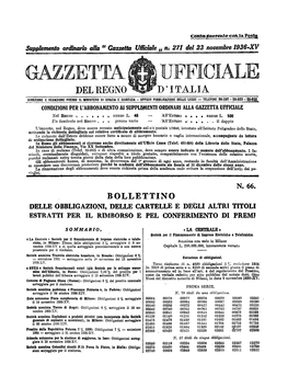 Gazzetta Ufficiale Del Regno D'italia N. 271 Del 23 Novembre 1936