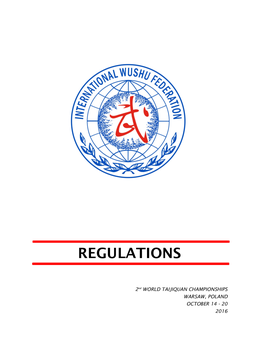 World Taijiquan Championships Regulations