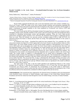 Development of and Studies with Coupled Ocean-Atmosphere Models