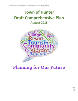 Town of Hunter Draft Comprehensive Plan August 2018