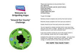 Welcome to Girlguiding Angus "Around Our County" Challenge